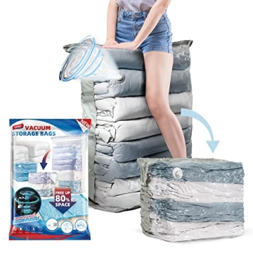 TAILI 6 Pack Vacuum Storage Bags, Jumbo Cube (31x40x15 Inch), Extra Large Vacuum Seal Bags for Cloth...