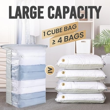 TAILI 6 Pack Vacuum Storage Bags for Organized Living