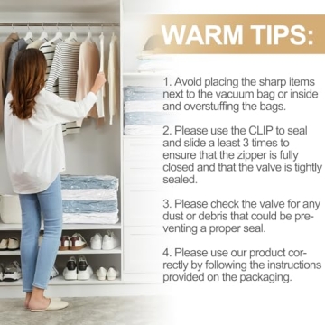 TAILI 6 Pack Vacuum Storage Bags for Organized Living