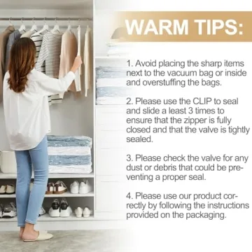 TAILI 6 Pack Vacuum Storage Bags for Organized Living