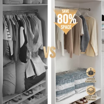 TAILI 6 Pack Vacuum Storage Bags for Organized Living