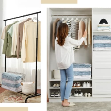 TAILI 6 Pack Vacuum Storage Bags for Organized Living