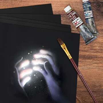 Black Cardstock 12x12-100 Sheets Black Card Stock Paper, Goefun 80lb Black Core 12x12 Cardstock for Cricut, Card Making, Crafting, Scrapbook, Photo Albums, Halloween