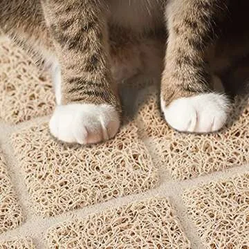 Niubya Premium Cat Litter Mat, Litter Box Mat with Non-slip and Waterproof Backing, Litter Trapping Mat Soft on Kitty Paws and Easy to Clean, Cat Mat Traps Litter from Box