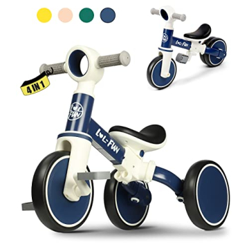 LOL-FUN Baby Balance Bike Toy for 1-3 Year Olds - Removable Pedal Tricycle for Giggles and Growth
