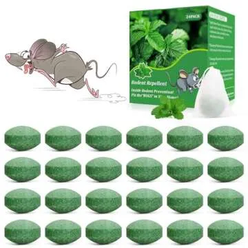 Mouse Rodent Repellent, 24 Pack Peppermint Oil for Rats Mice Squirrel Pests Repellent Indoor & Outdo...
