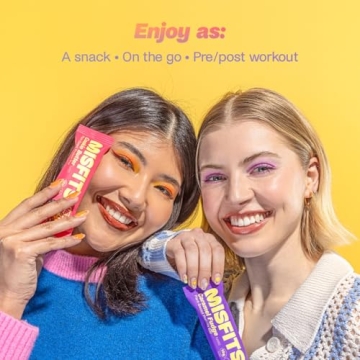 Misfits Vegan Protein Bars Variety Pack - Low Sugar Snacks