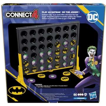 Connect 4 Batman Game | Batman-Themed 4 in a Row Game | Ages 6 and Up| For 2 Players | Strategy Boar...