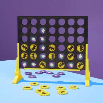 Connect 4 Batman Game | Batman-Themed 4 in a Row Game | Ages 6 and Up| For 2 Players | Strategy Board Games for Kids and Families (Amazon Exclusive)