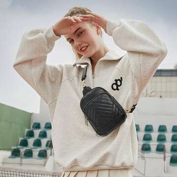 Telena Sling Bag for Women Crossbody Bags Fanny Packs for Women Cross Body Waist Pack with Detachabl...