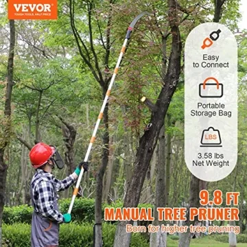 VEVOR Manual Pole Saw for Easy Tree Trimming
