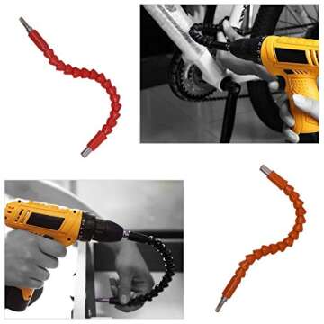 4 Pcs Flexible Drill Bit Extensions for Tight Spaces
