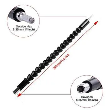 4 Pcs Flexible Drill Bit Extensions for Tight Spaces