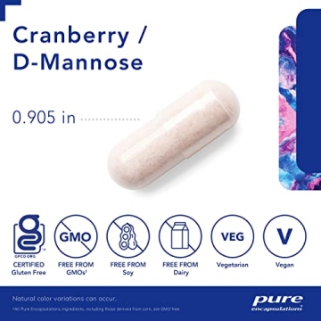 Pure Encapsulations Cranberry D-Mannose for Urinary Health