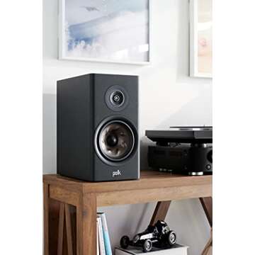 Polk Audio Reserve R200 Large Bookshelf Speaker for Dynamic, Detailed Home Theater Audio, 1" Pinnacl...