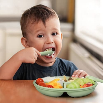 Yoofoss 3-Pack Toddler Plates - Suction & Dishwasher Safe