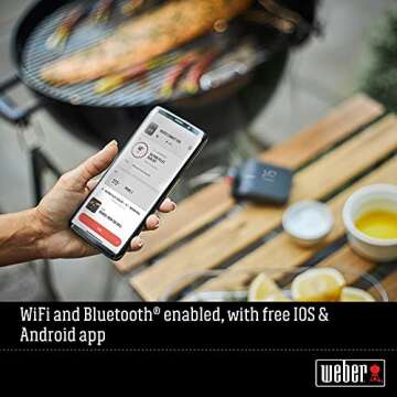 Weber Barbecue Skewers Set - Set of 8 Steel Kebab Skewers with Dual-Pronged Design to Stop Foods Turning on The Grill - 33.7cm, Black/Silver