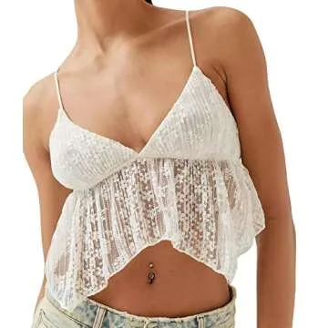 Y2K Lace Crop Camisole for Trendy Summer Style