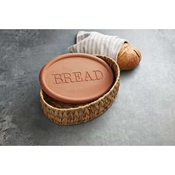 Mud Pie Terracotta Bread Warming Set, Brown, 8 1/2" x 12 1/2"