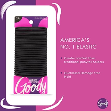 Goody Ouchless Hair Ties - Elastic Hair Ties - 27 Count