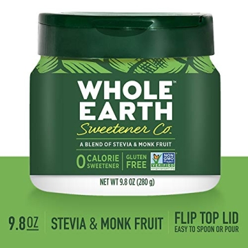 Whole Earth Stevia Monk Fruit Sweetener 9.8oz Best Sugar Alternative