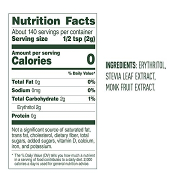 Whole Earth Stevia Monk Fruit Sweetener 9.8oz Best Sugar Alternative