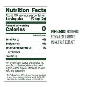 Whole Earth Stevia Monk Fruit Sweetener 9.8oz Best Sugar Alternative