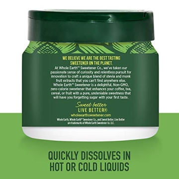 Whole Earth Stevia Monk Fruit Sweetener 9.8oz Best Sugar Alternative