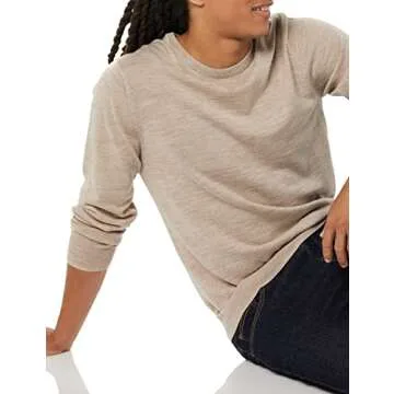 Goodthreads Men's Merino Wool Crewneck Sweater for Comfort and Style