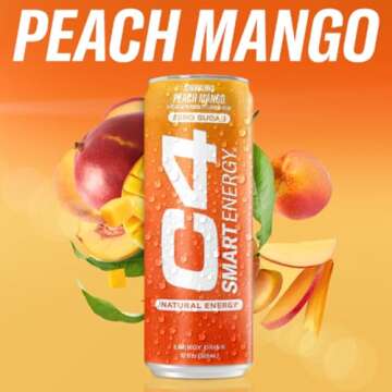 Cellucor C4 Smart Energy Drinks - Peach Mango, 12 Pack