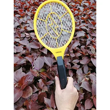 HOMEVAGE Electric Fly Swatter - Bug Zapper - Best High Voltage Handheld Mosquito Killer - Wasp, Fruit Fly, Insect Trap Racket for Indoor, Travel, Camping and Outdoor Control (2 AA Batteries Included)