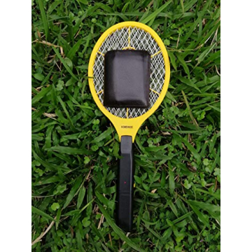 HOMEVAGE Electric Fly Swatter - Bug Zapper - Best High Voltage Handheld Mosquito Killer - Wasp, Fruit Fly, Insect Trap Racket for Indoor, Travel, Camping and Outdoor Control (2 AA Batteries Included)