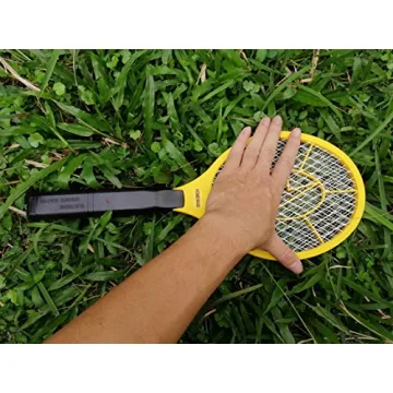 HOMEVAGE Electric Fly Swatter - Bug Zapper - Best High Voltage Handheld Mosquito Killer - Wasp, Fruit Fly, Insect Trap Racket for Indoor, Travel, Camping and Outdoor Control (2 AA Batteries Included)
