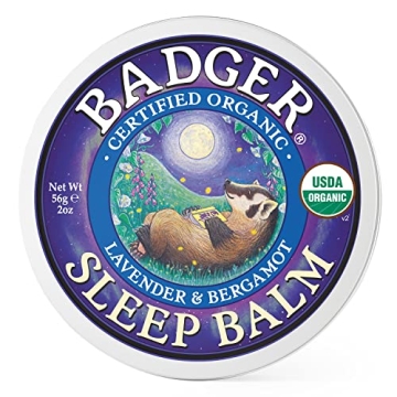 Badger Sleep Balm - Lavender & Bergamot, Natural Sleep Balm for Children and Adults, Calming Night B...