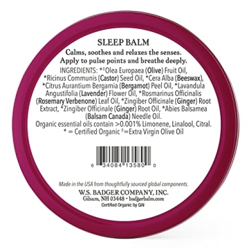 Badger Sleep Balm - Natural Relaxing Balm for All Ages