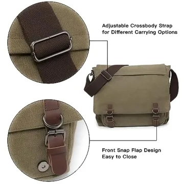 Dasein Vintage Canvas Messenger Bag for 15in Laptops