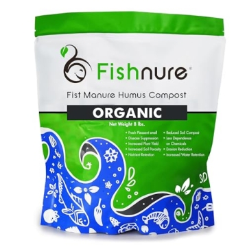 Fishnure - Organic Humus Fish Compost Fertilizer for Your Garden, 8 lbs