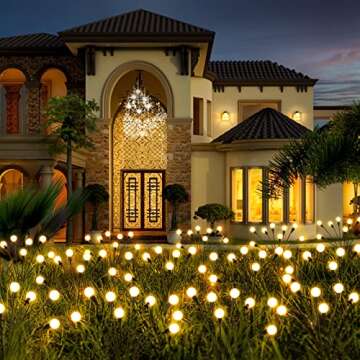 8 Pack Solar Garden Lights, Solar Firefly Light Decorative Outdoor Waterproof, Swaying Solar Powered...