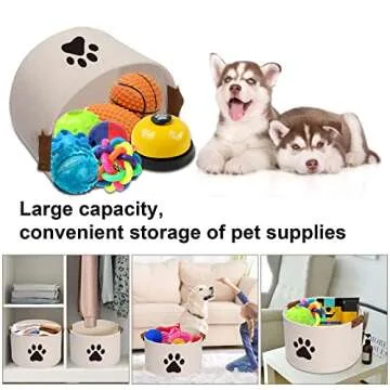 Morezi Cotton Storage Basket for Dog Toys - Stylish & Durable