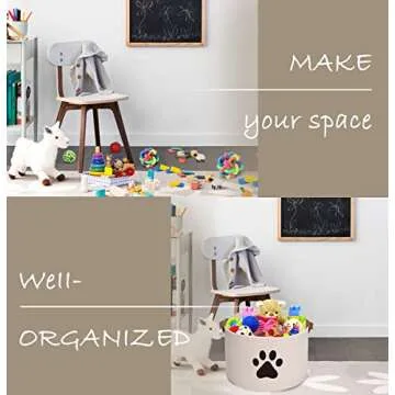 Morezi Cotton Storage Basket for Dog Toys - Stylish & Durable
