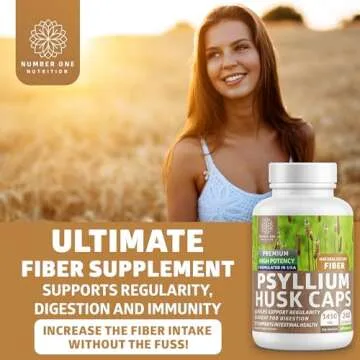 Psyllium Husk Capsules 1450mg for Digestive Support