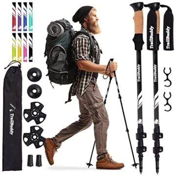 TrailBuddy Trekking Poles - Lightweight, Durable Hiking Sticks for All Terrains