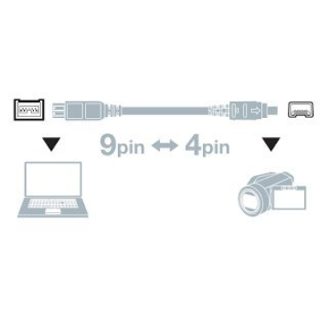 Bizlander Firewire 800 DV to Firewire Cable 6FT