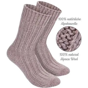 BRUBAKER Warm Alpaca Socks - 4 Pairs For Men & Women