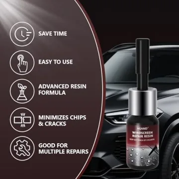 HSAND Windshield Repair Kit - 5Min Quick-Glass Repair, 2 Bottles Nano Glass Liquid