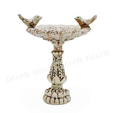 Odoria 1/12 Miniature Bird Bath Birdbath Dollhouse Garden Accessories