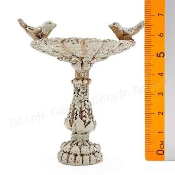 Odoria 1/12 Miniature Bird Bath Birdbath Dollhouse Garden Accessories