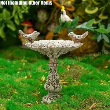 Odoria 1/12 Miniature Bird Bath Birdbath Dollhouse Garden Accessories