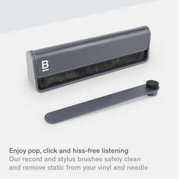 Boundless Audio Record Cleaner Kit - 2-Piece Vinyl Cleaning Kit Includes Record Brush & Stylus Clean...
