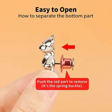 TOOVREN Cute Bear Button Pins for Jeans, No Sew and No Tools Instant Pant Waist Tightener, Adjustable for Loose Jeans 4 Sets Jeans Button Replacement Pant Clips for Waist Buckle